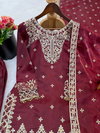 Sr 1700 Pure Gmy Silk With Embroidery Sequence Work Readymade Suits Online Wholesale
